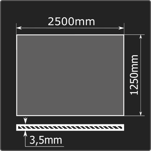 Лист горячекатаный 3,5*1250*2500 ст.3сп Кармет ГОСТ 16523-97