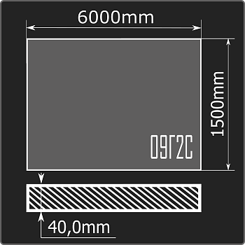 Лист горячекатаный 40*1500*6000 09Г2С ГОСТ 19281-2014