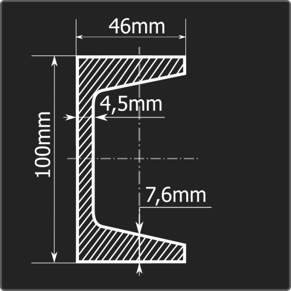 Швеллер 10У С255 12м ГОСТ 27772-2021/ГОСТ 8240-97