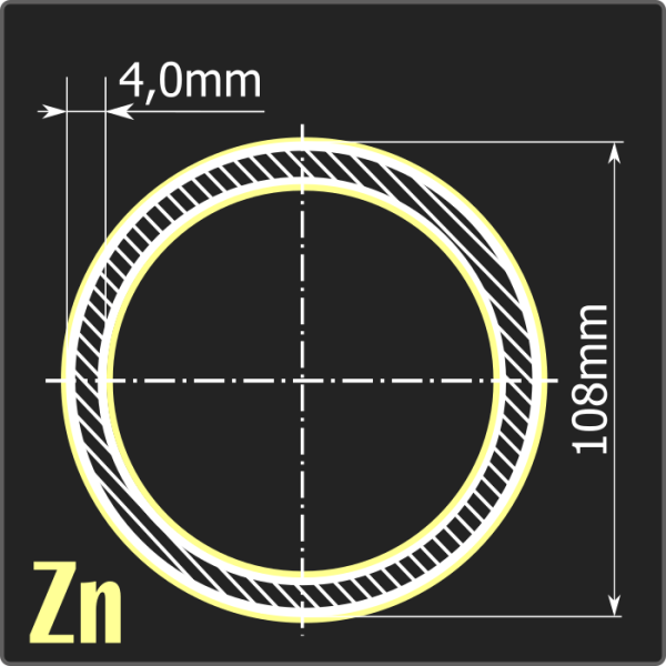 Труба электросварная оцинкованная 108*4,0 ст.2пс ГОСТ 10705-80 6м Труба электросварная оцинкованная 108*4,0 ст.2пс ГОСТ 10705-80 6м