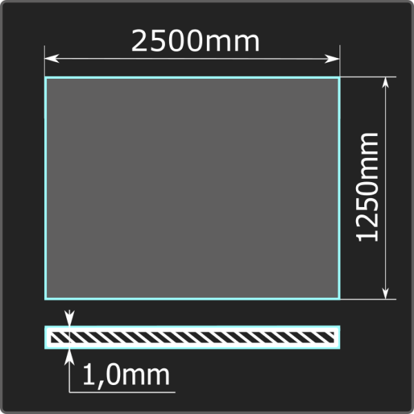 Лист холоднокатаный 1,0*1250*2500 ст.08пс Кармет ГОСТ 16523-97