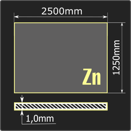 Лист оцинкованный 1,0*1250*2500 ст.08пс ММК ГОСТ 9045-93