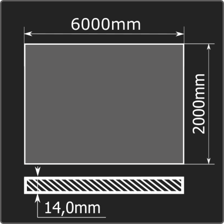 Лист горячекатаный 14*2000*6000 ст.3сп Феррум ГОСТ 14637-89