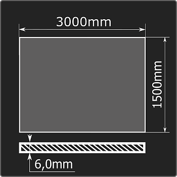 Лист горячекатаный 6,0*1500*3000 ст.3сп Феррум ГОСТ 14637-89