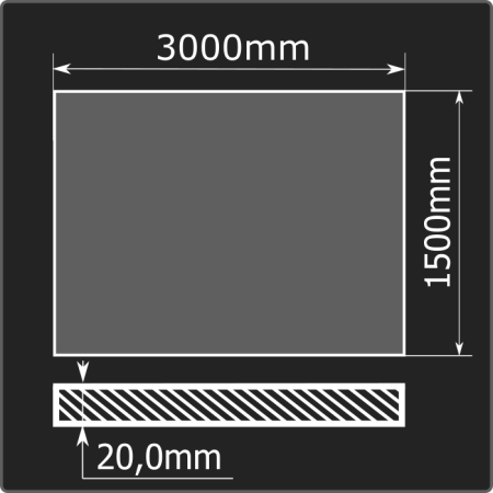 Лист горячекатаный 20*1500*3000 ст.3сп ЧМК ГОСТ 14637-89