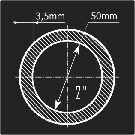Труба ВГП 50*3,5 ст.3сп Феррум 6м ГОСТ 3262-75