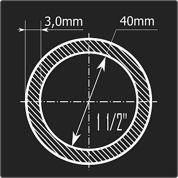 Труба ВГП 40*3,0 ст.08кп Феррум 6м ГОСТ 3262-75 Стык