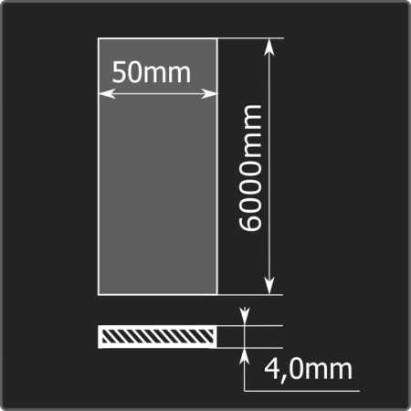 Полоса горячекатаная 4,0*50 6м ст.3сп Феррум ГОСТ 103-2006