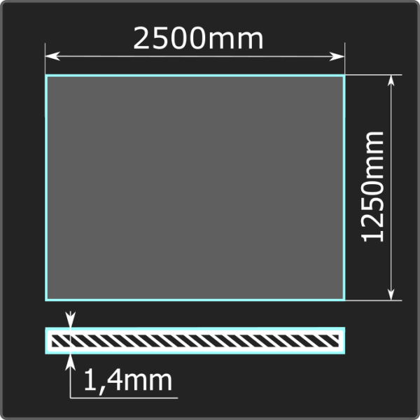 Лист холоднокатаный 1,4*1250*2500 ст.08пс Кармет ГОСТ 16523-97