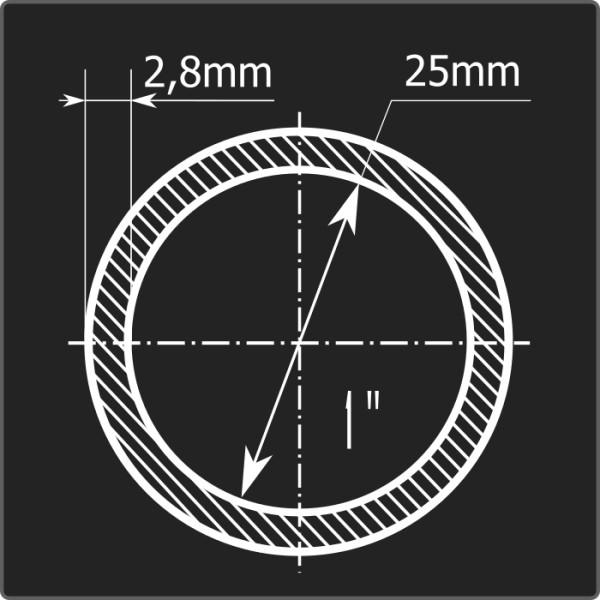 Труба ВГП 25*2,8 ст.3сп Феррум 6м ГОСТ 3262-75