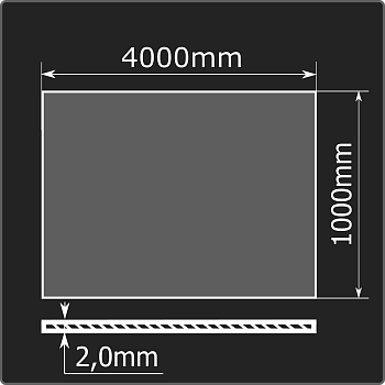 Лист горячекатаный 2,0*1000*4000 ст.3сп Кармет ГОСТ 16523-97