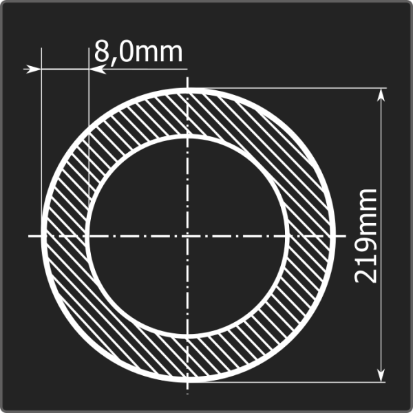 Труба электросварная 219*8,0 ст.20 12м ГОСТ 10705-80