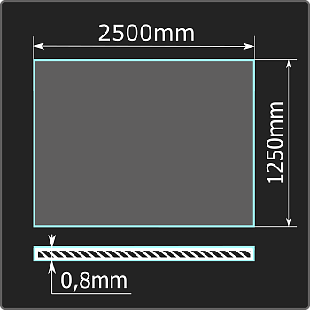 Лист холоднокатаный 0,8*1250*2500 ст.08пс Кармет ГОСТ 16523-97