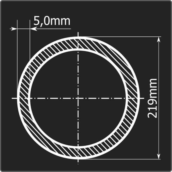Труба электросварная 219*5,0 ст.20 12м ГОСТ 10705-80